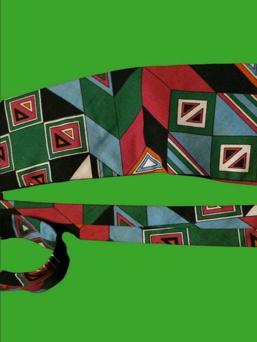 4/$67 Deal! Vintage Vicky Davis Tie in Geometric Print